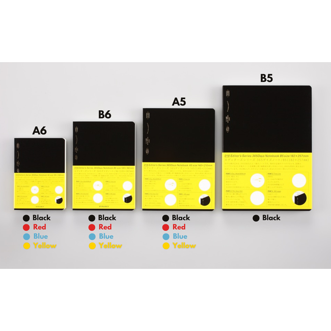 [Stalogy] 365 Days Notebook Grid, A6 Black