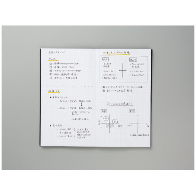 Field  Notebook/ Sokuryo Yacho Sketch Book Charcoal Black