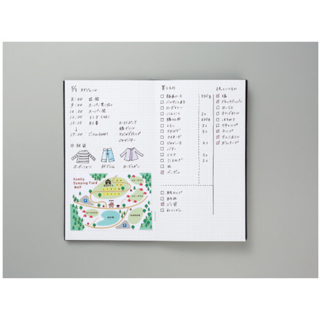 Field  Notebook/ Sokuryo Yacho Sketch Book Charcoal Black