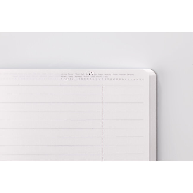 018-Lined 365 Days Notebook, A5, Blue