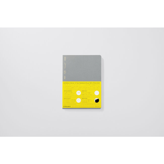 1/2 Year Notebook Grid A5 Cloud Gray