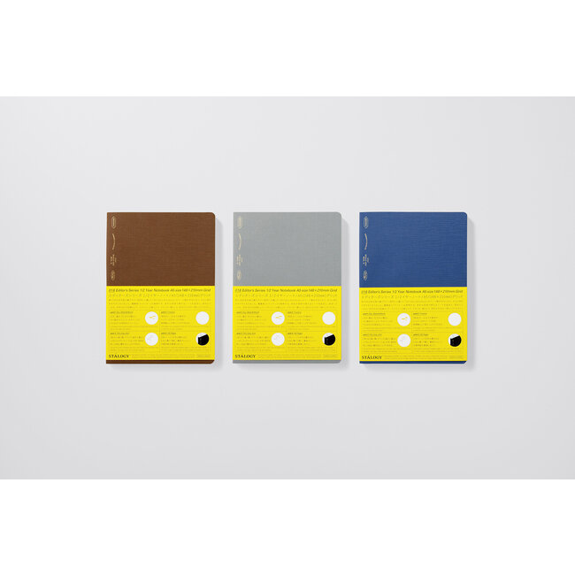 1/2 Year Notebook Grid A5 Cloud Gray