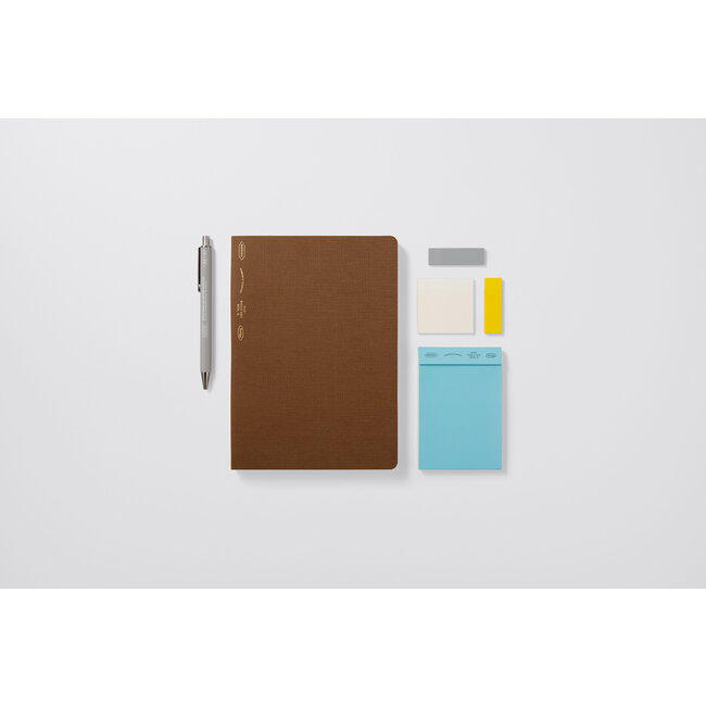 1/2 Year Notebook Grid A5 Cacao Brown