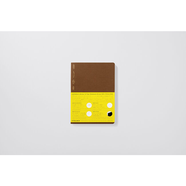 1/2 Year Notebook Grid A5 Cacao Brown