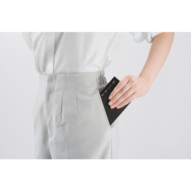 1/2 Year Notebook, gridded, B6 slim, black