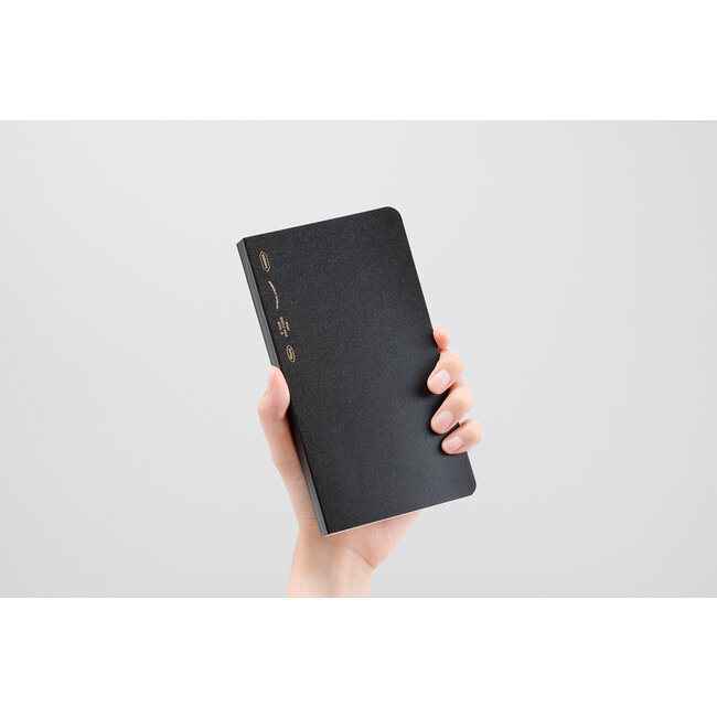 365Days Notebook, gridded, B6 slim, black