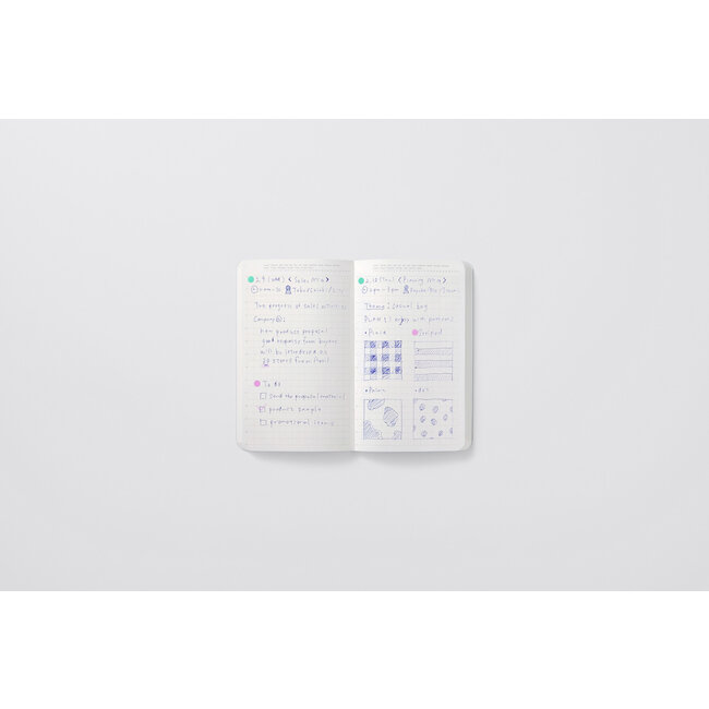 365Days Notebook, gridded, A6 slim, black