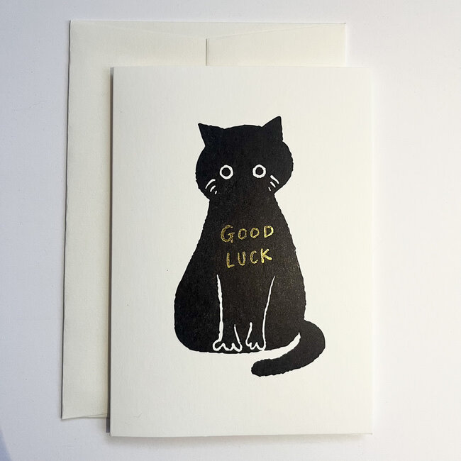 Card: Lucky black cat/ Takako Copeland