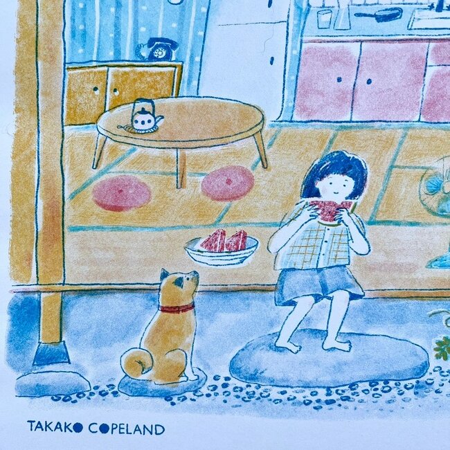 A3 Riso Print/ Watermelon/ Takako Copeland