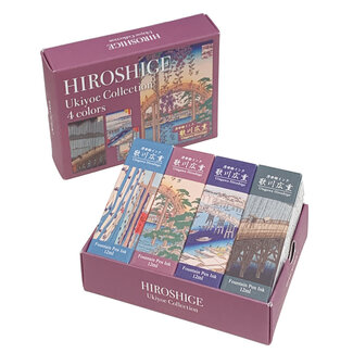 NAKABAYASHI TACCIA UKIYOE INK HIROSHIGE MINI BOTTLE SET OF 4