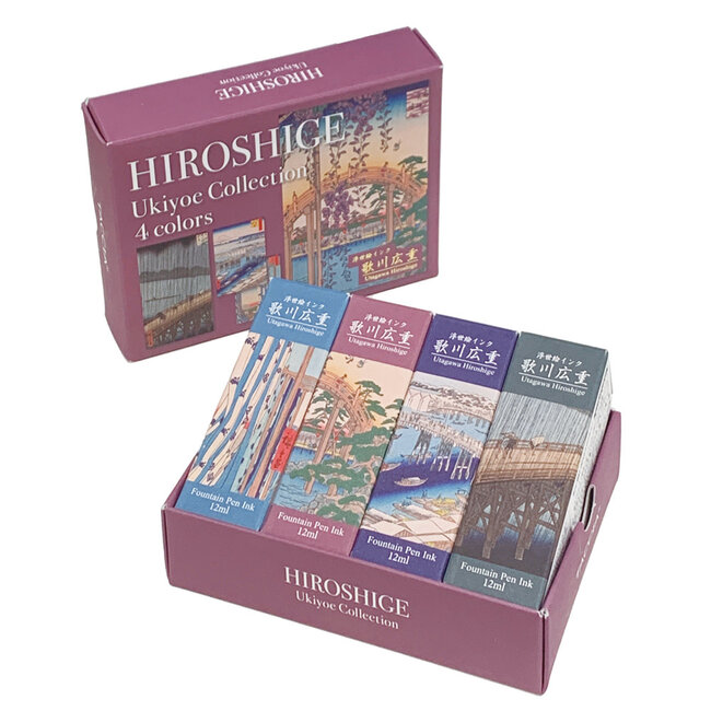 TACCIA UKIYOE INK HIROSHIGE MINI BOTTLE SET OF 4