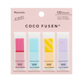 KANMI DO COCO FUSEN STICKY NOTES PATTERN PINK M