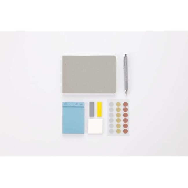 [Stalogy] 365 Days Notebook Grid B6 [Landscape] Fog Gray