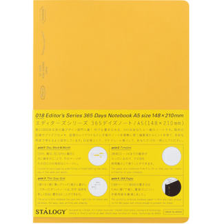STALOGY [Stalogy] 365 Days Notebook Grid, A6 Yellow