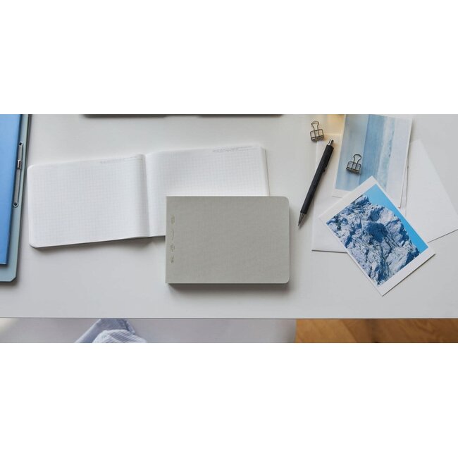 [Stalogy] 1/2 Year Notebook Grid, B6 [Landscape] Fog Gray
