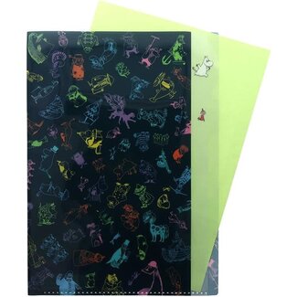 SUNSTAR S2174308 MOOMIN Die-Cut Clear File 5-Pocket MU25SU 80th Anniversary
