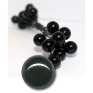 Glass eyes on wire - black balls