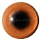 Orange brown single-coloured acrylic eyes
