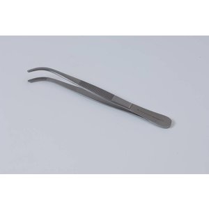 Anatomical forceps, curved, stainless steel