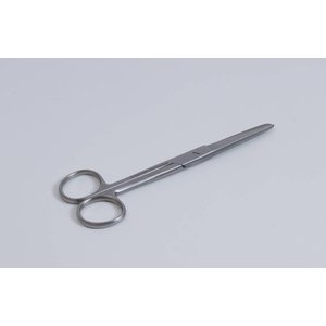 Operating scissors, straight, pointed/blunt, stainless steel