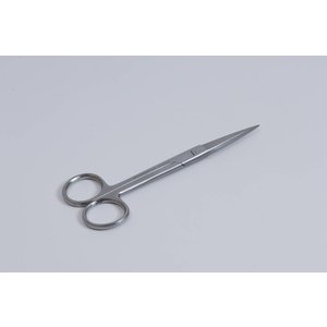 Operating scissors, straight sharp/sharp, stainless steel