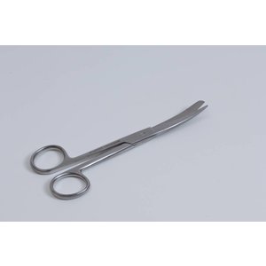 Operating scissors, curved, sharp/blunt, stainless steel