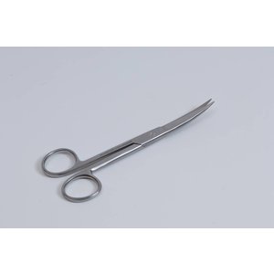Operating scissors, curved, pointed/pointed, stainless steel