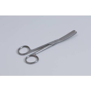 Operating scissors, curved, blunt/blunt, stainless steel