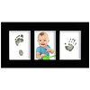 3D Hand Design® Baby gallery frame with Magic Footprints Special Set for footprint and handprint in black