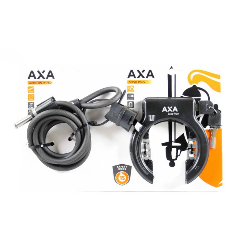 bereik satire geleider AXA Ringslot Solid Plus + insteekkabel RLN Newton 150 ART-2 -  Fietsparadijs.com