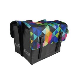 Beck Dubbele fietstas Classic 46L Colored Triangles