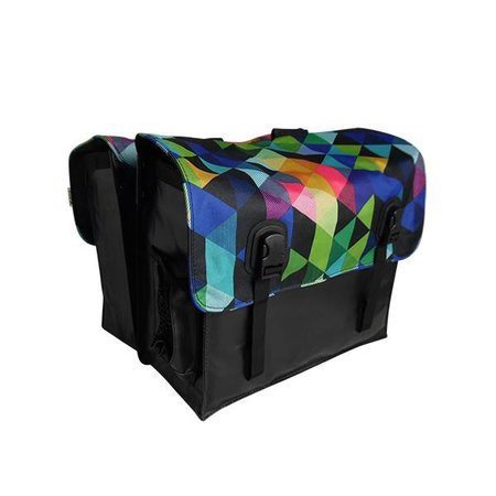 Beck Dubbele fietstas Classic 46L Colored Triangles