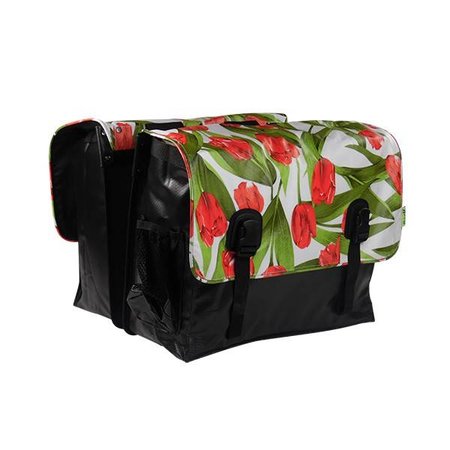 Beck Dubbele fietstas Classic 46L Tulips Red