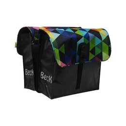 Beck Dubbele fietstas Small 30L Colored Triangles