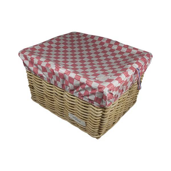 Box L Pink Checker voor fietsmand of fietskrat