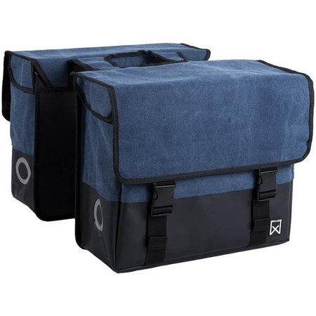 Willex Dubbele Canvas Tas Plus Blauw/Matzwart 67L