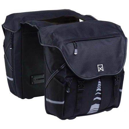 Willex Dubbele fietstas Bagagetas S 1200 Zwart - 20 liter