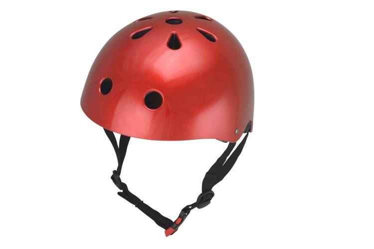 Kinderhelm Metallic Red Medium