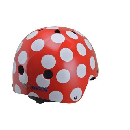 Kiddimoto Kinderhelm Red Dotty Medium