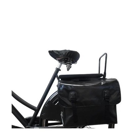 Hooodie Cushie Black Solid - zacht fietskussentje voor op bagagedrager in effen zwart