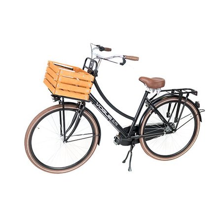 TWO-O Houten fietskrat The Transporter - met bekerhouder