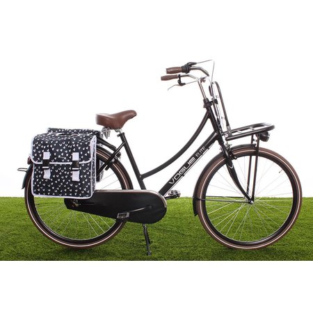 Basil Dubbele fietstas Mara XL Double Bag Heart dots