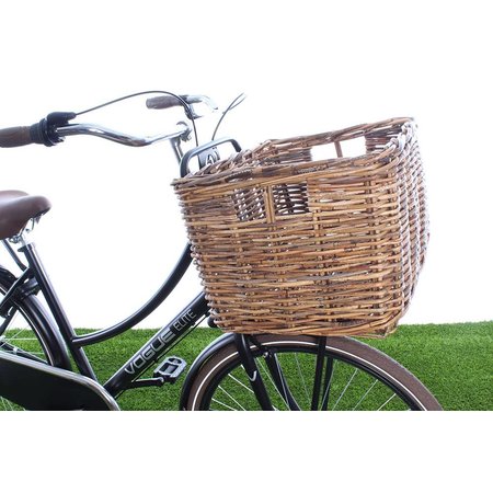 Wicked Kratmand XL Bruin 60L - klassieke, grote fietsmand