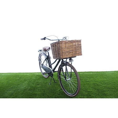 Wicked Kratmand XL Bruin 60L - klassieke, grote fietsmand