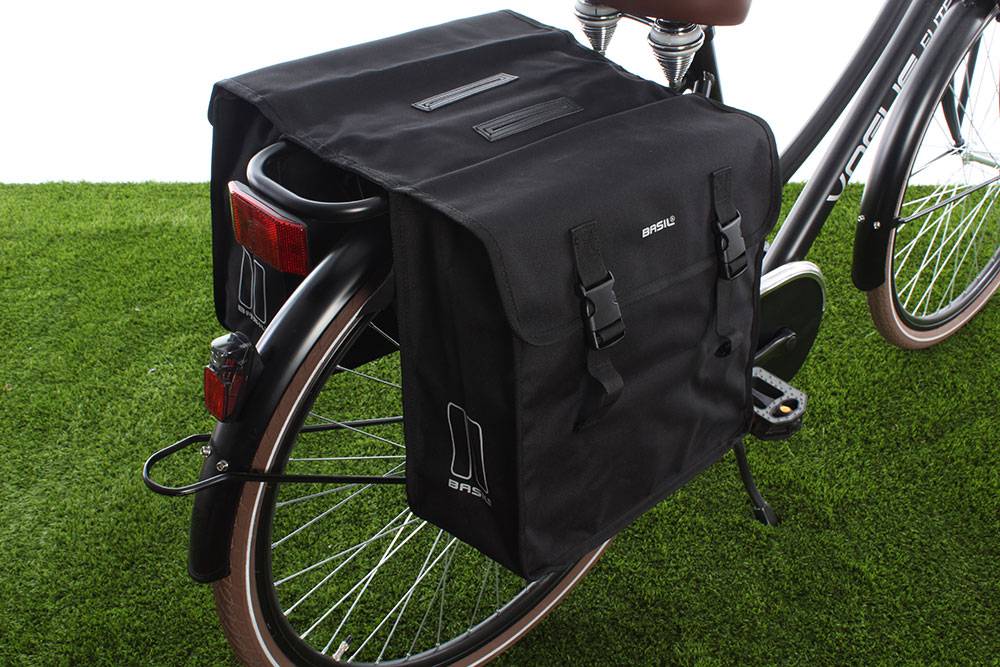 Roman Promotie buitenspiegel Basil Dubbele fietstas Mara XL 35L Zwart - Fietsparadijs.com