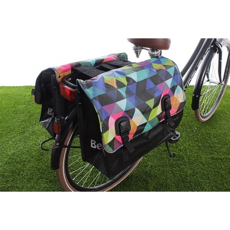Beck Dubbele fietstas Classic 46L Colored Triangles