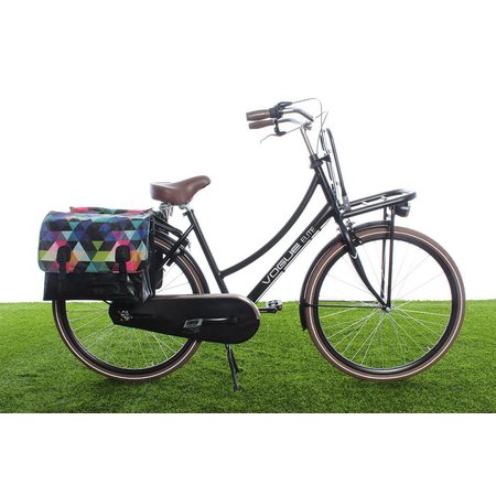 Beck Dubbele fietstas Classic 46L Colored Triangles