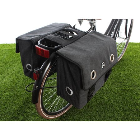Willex Dubbele fietstas Canvas Tas Zwart - 40 liter