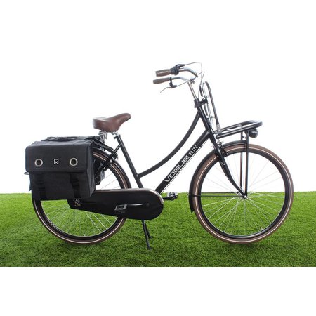 Willex Dubbele fietstas Canvas Tas Zwart - 40 liter