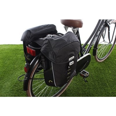 Basil Dubbele fietstas Miles Double bag 32L Black lime